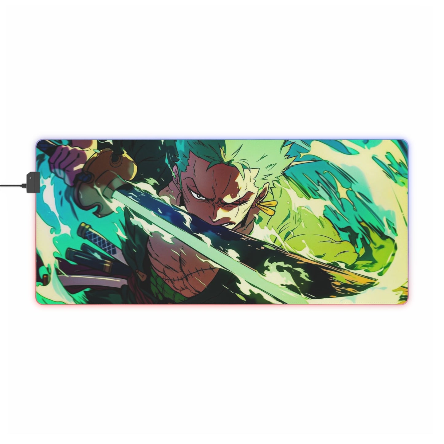 One Piece Zoro LED Gaming Mouse Pad #107