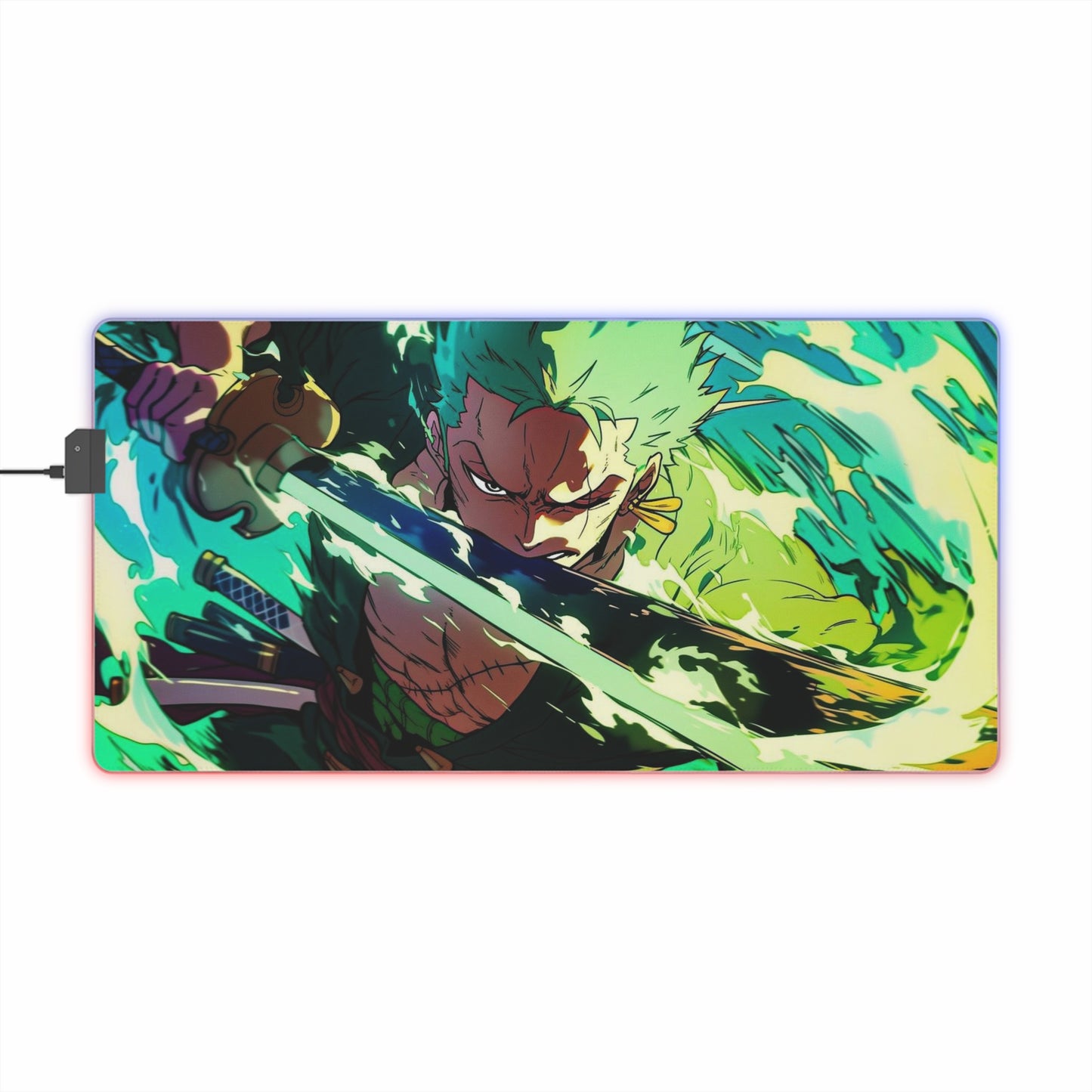 One Piece Zoro LED Gaming Mouse Pad #107