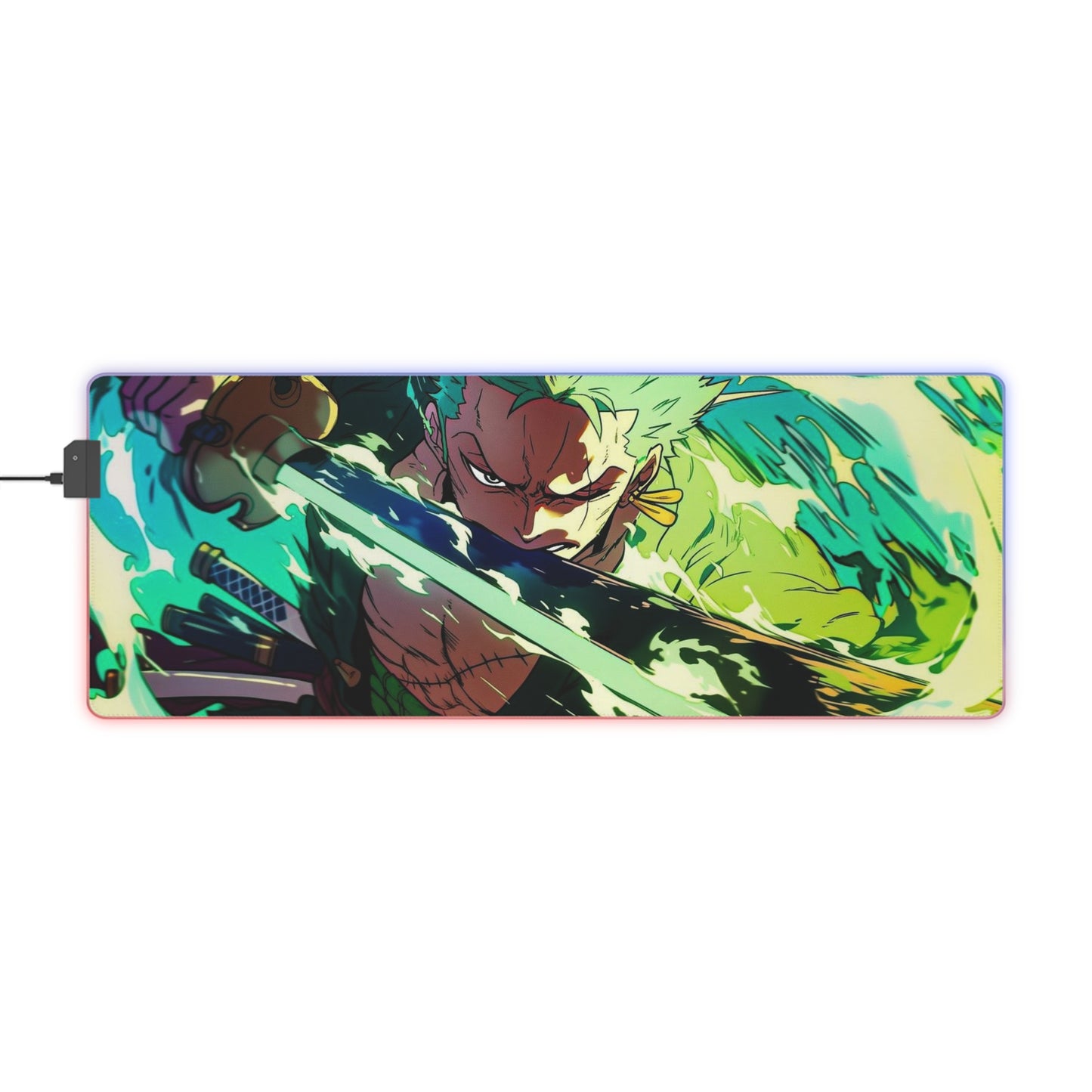 One Piece Zoro LED Gaming Mouse Pad #107