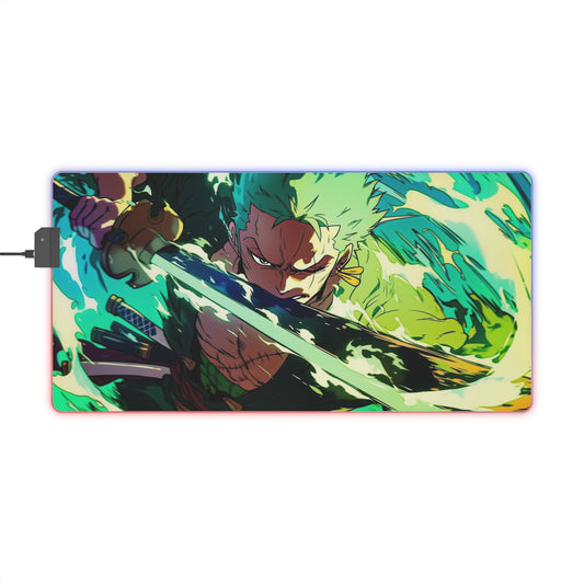 One Piece Zoro LED Gaming Mouse Pad #107